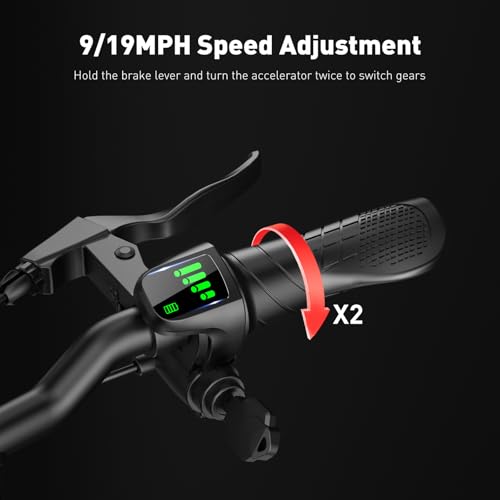 Electric Scooter with Seat, Long Range, Adjustable Handlebar, Dual Suspension J439