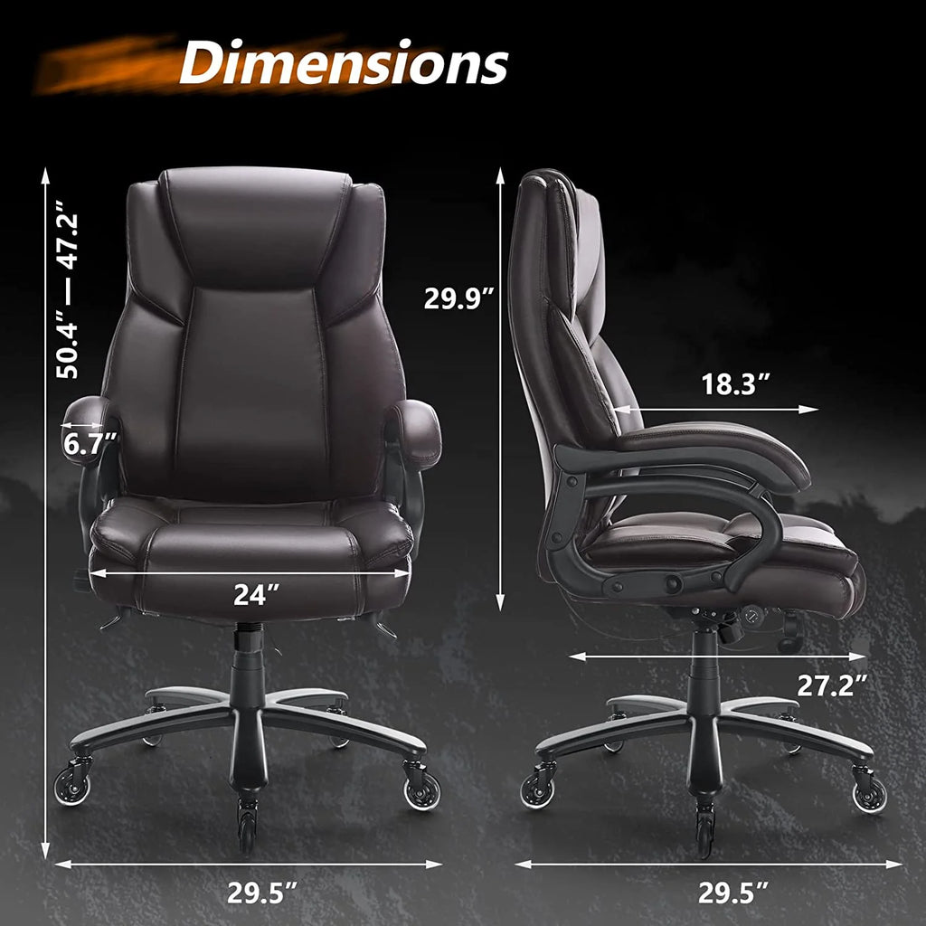 Big and Tall 500lb Home Office Chair with High Back and Lumbar Support P2537