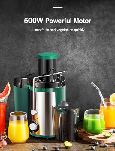 Juicer Machine, 800W Centrifugal Extractor with Wide Mouth Feed Chute, Stainless Steel, BPA-free V753