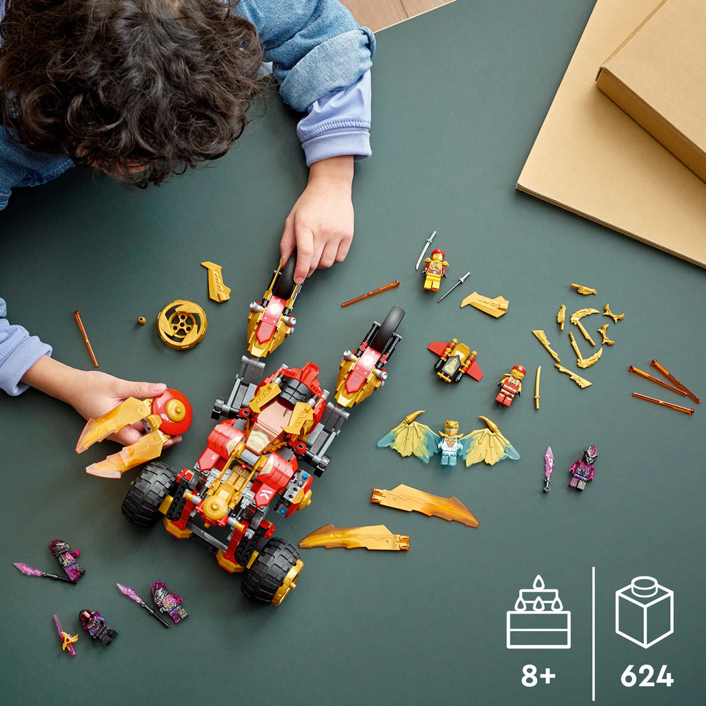 Kai’s Golden Dragon Raider Multi-Terrain Car Toy Building Set for Kids Ages 8 Plus F28206