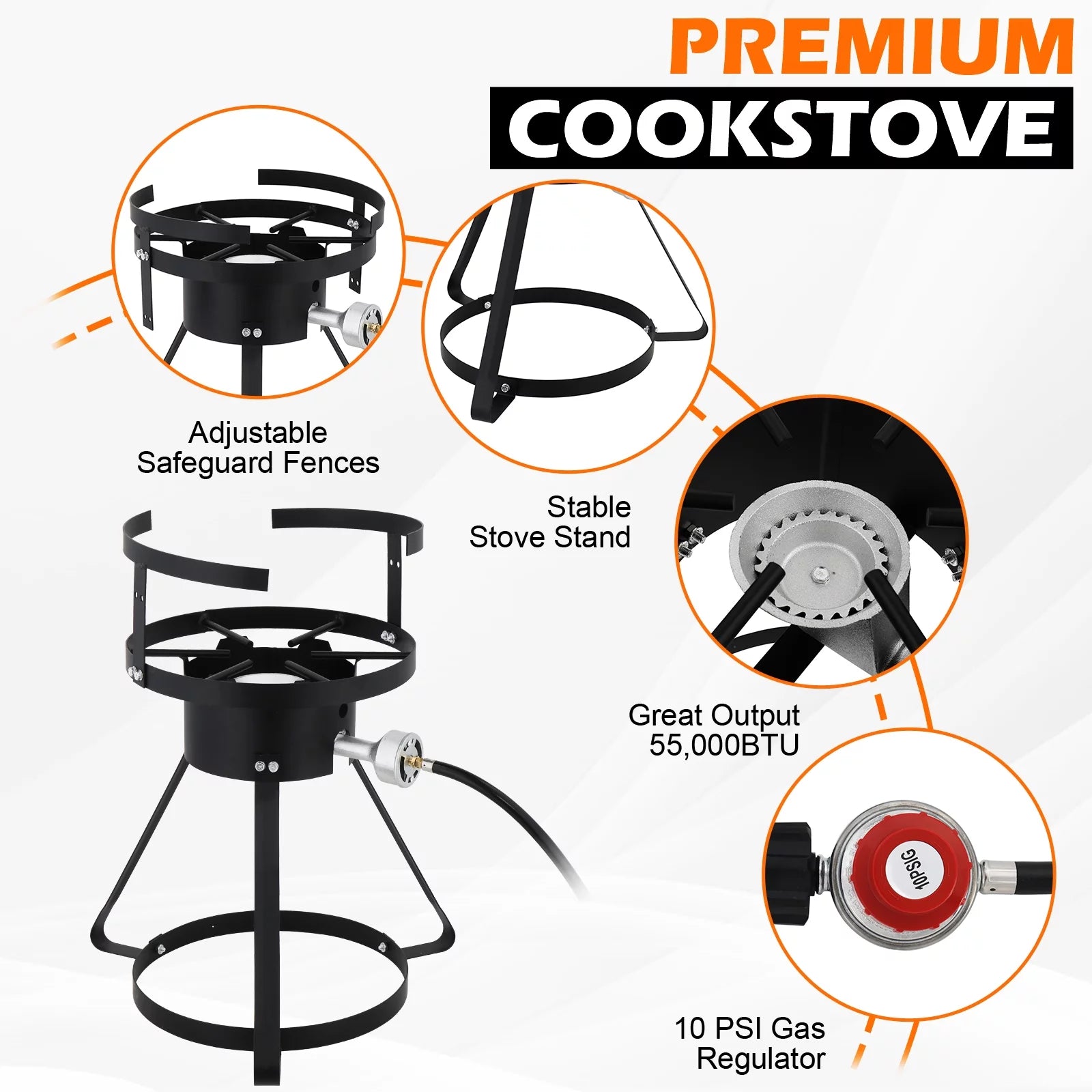 Turkey Fryer 30 Qt Cooker Set with Tripod Stand and Gas Burner W63523