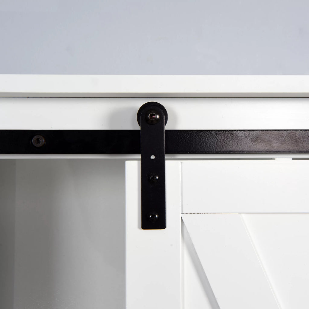Over-the-Toilet Storage Cabinet with Adjustable Shelves and Barn Door K2863
