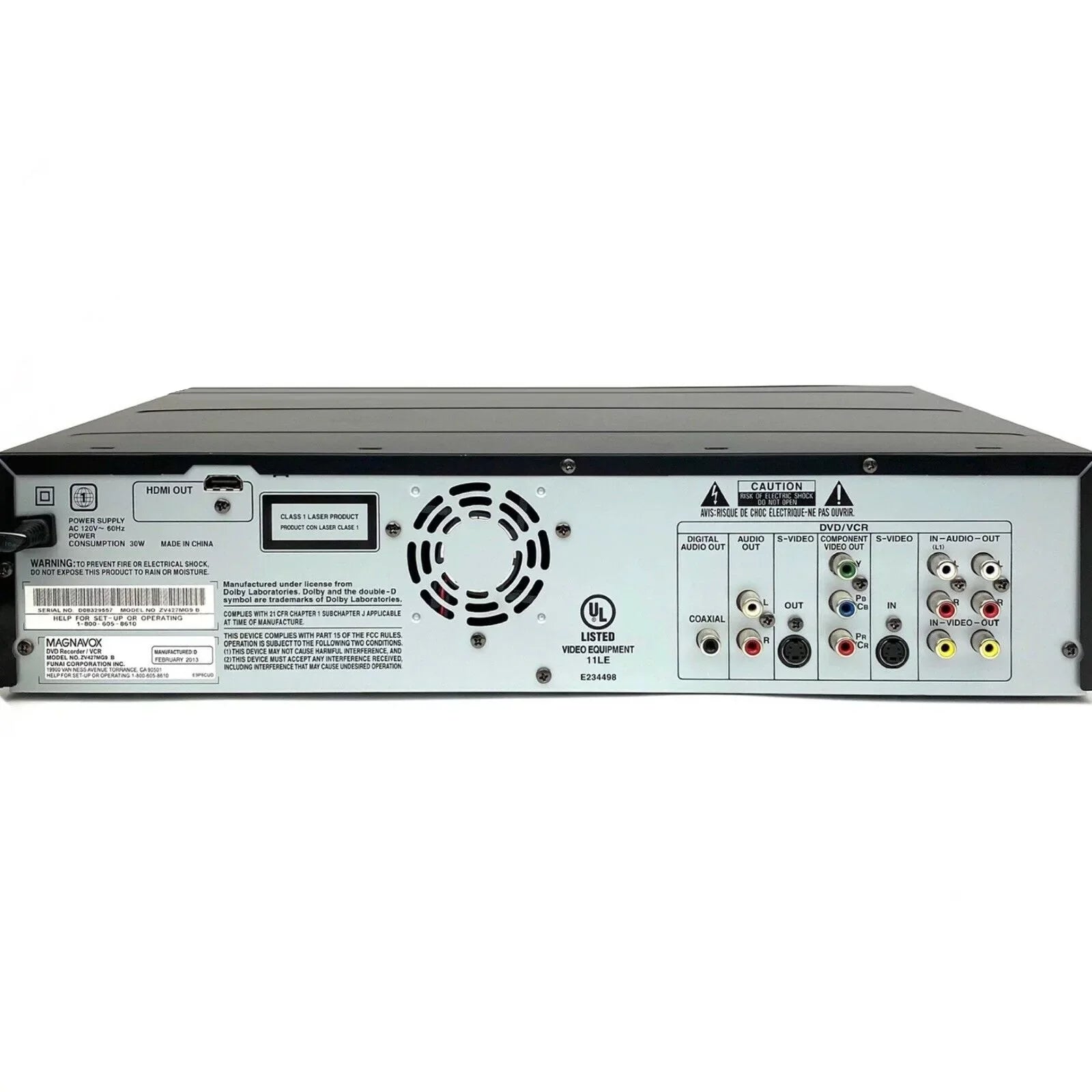 DVD Recorder / VCR with Line-In Recording S9416