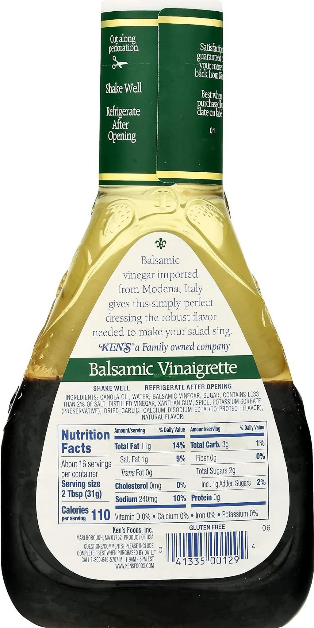 Balsamic Vinaigrette Dressing for Salads or Marinades, 16 Fl Oz (Pack of 2) I51354