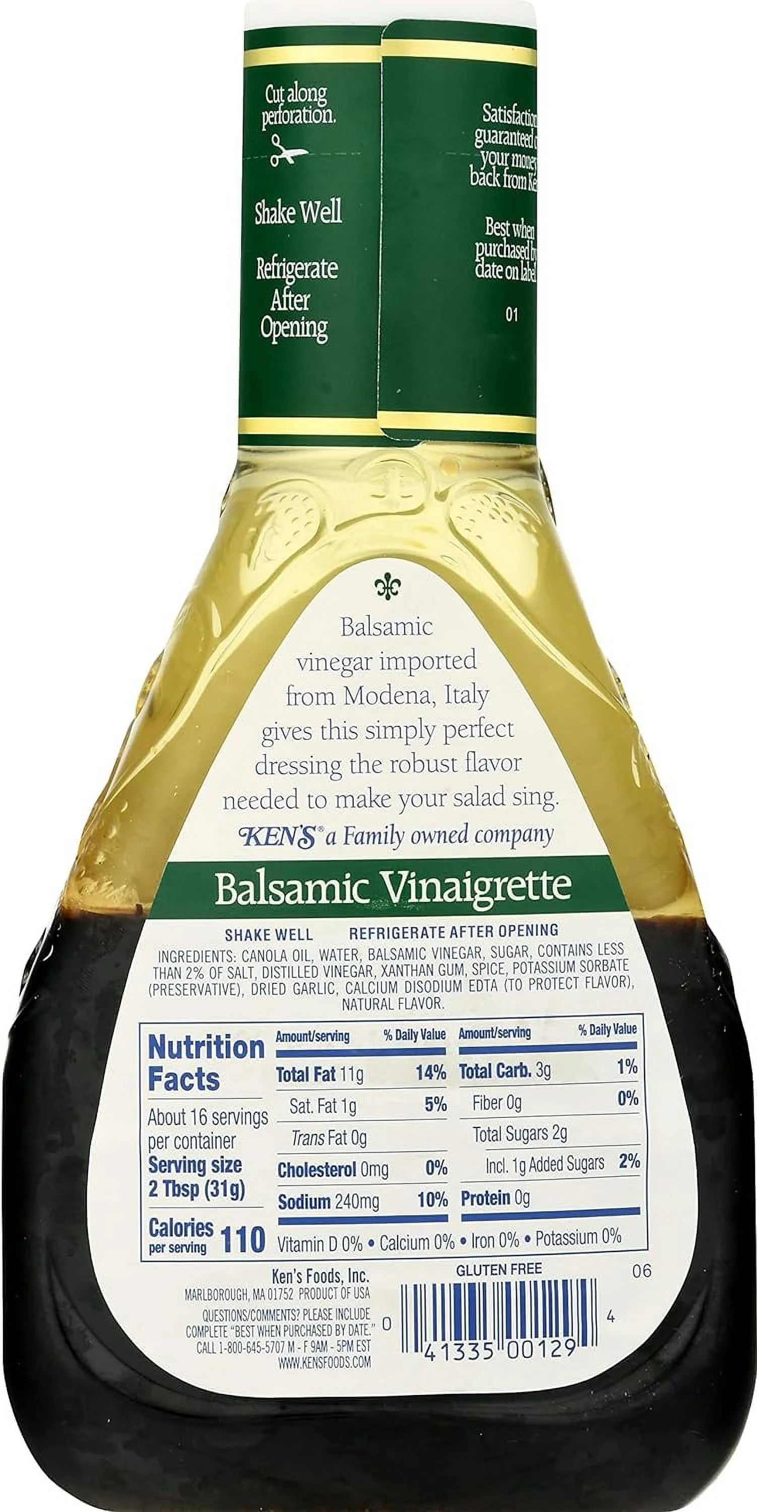 Balsamic Vinaigrette Dressing for Salads or Marinades, 16 Fl Oz (Pack of 2) I51354