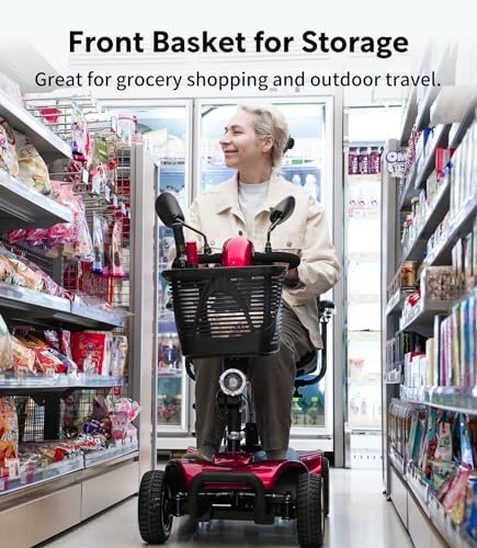 Mobility Scooter for Adults, All Terrain 4 Wheel Electric Scooter with Seat L895163