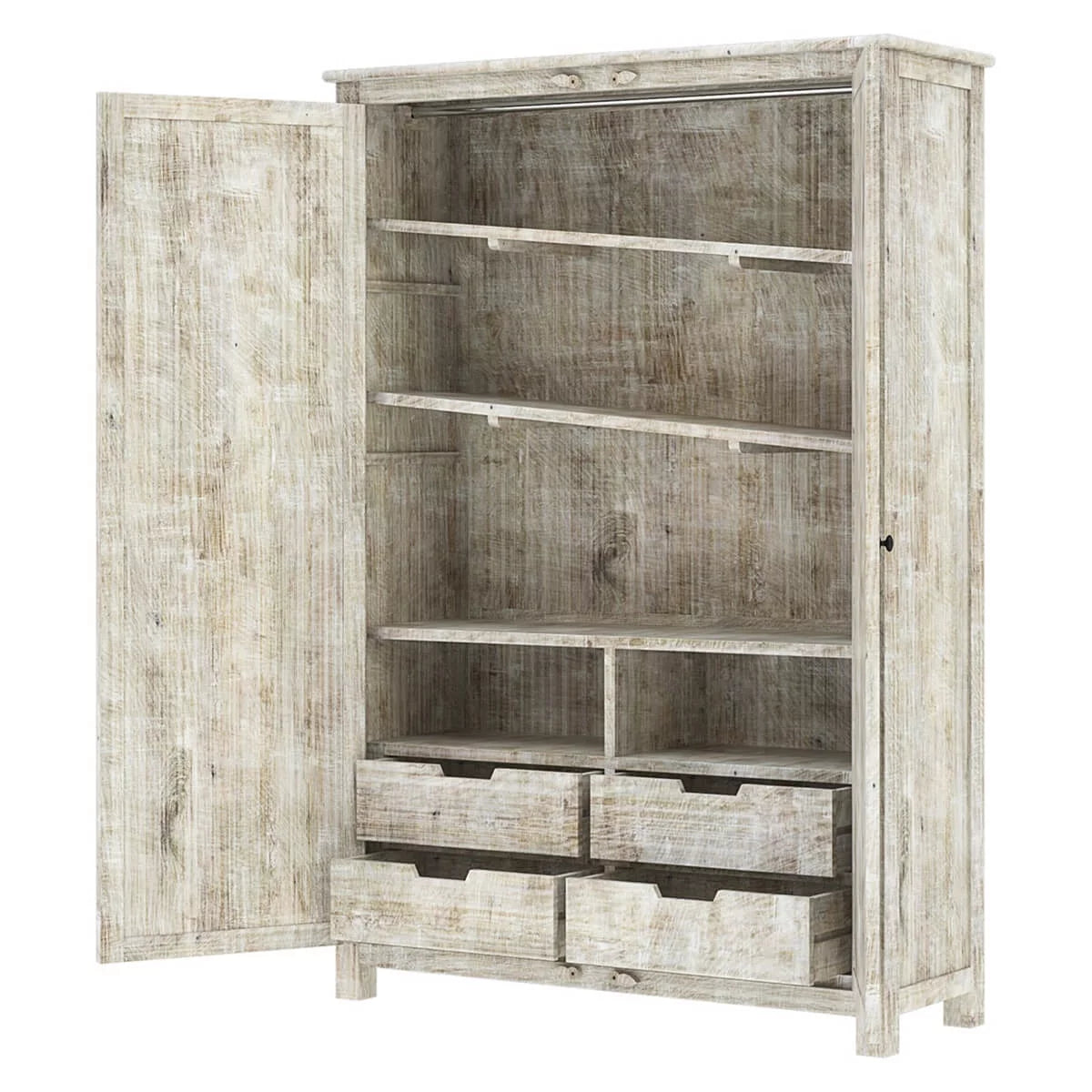 Carved Wooden Wardrobe Cabinet Q978