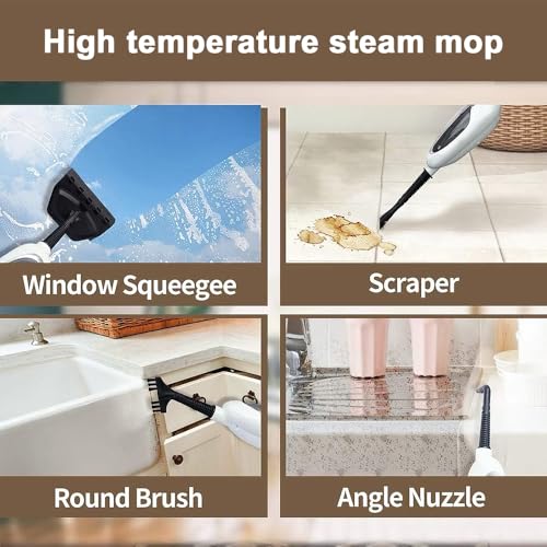 Steam Mop with 13 Accessories for Hard Floors, 550ml Capacity D33649