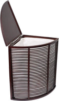 BirdRock Home Compact Corner Laundry Hamper with Lid - Black