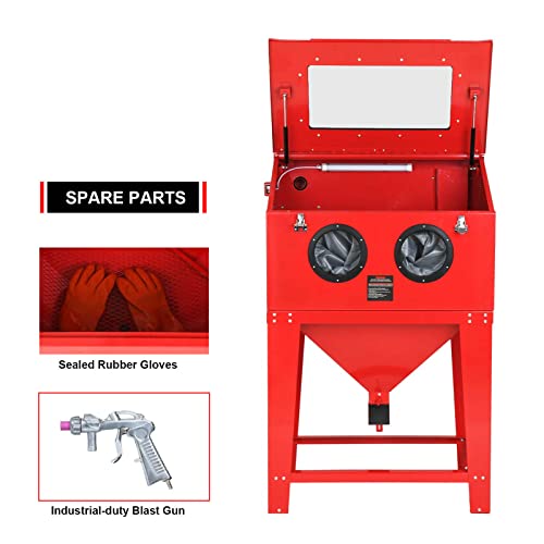 Abrasive Blast Cabinet 90 Gallon with Glass Viewing Window N92320