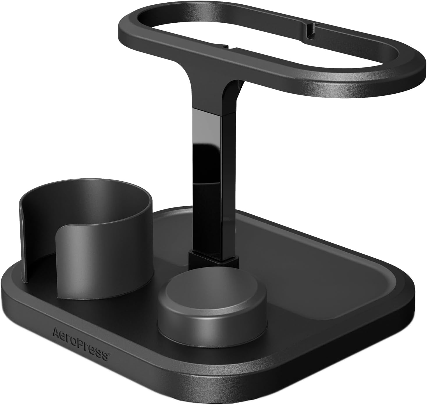AeroPress Organizer Stand, Compact Storage for AeroPress Original, Clear, XL Coffee Maker, and Accessories, Ideal Coffee Caddy Storage Station, Experience Slip-Free Storage, Black