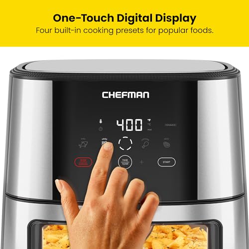XL 8-Qt Touch Digital Air Fryer, Nonstick Dishwasher-Safe, Stainless Steel I664659