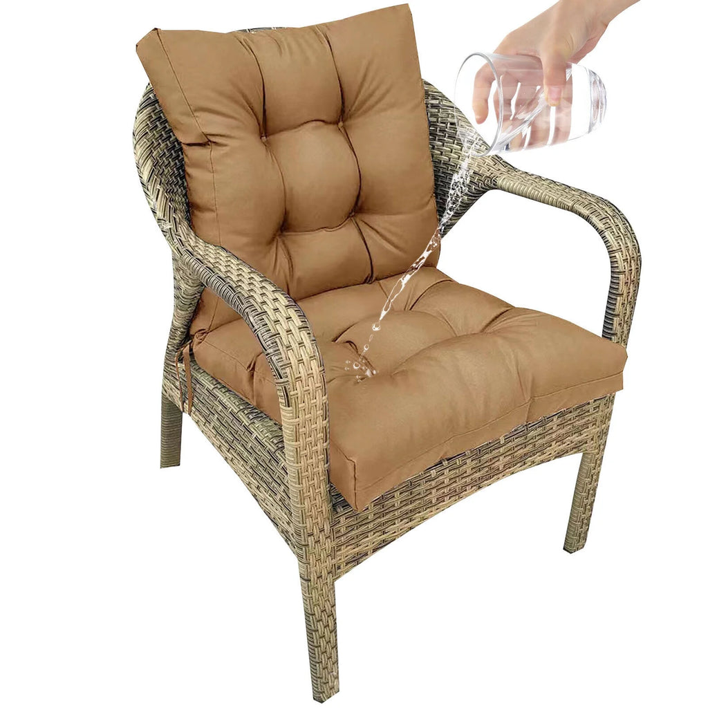 Outdoor Patio Chair Cushion, All-Weather Seat Pad, Light Brown S126