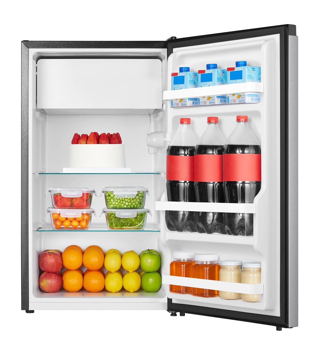 Single Door Mini Fridge with Chiller, Silver F25945