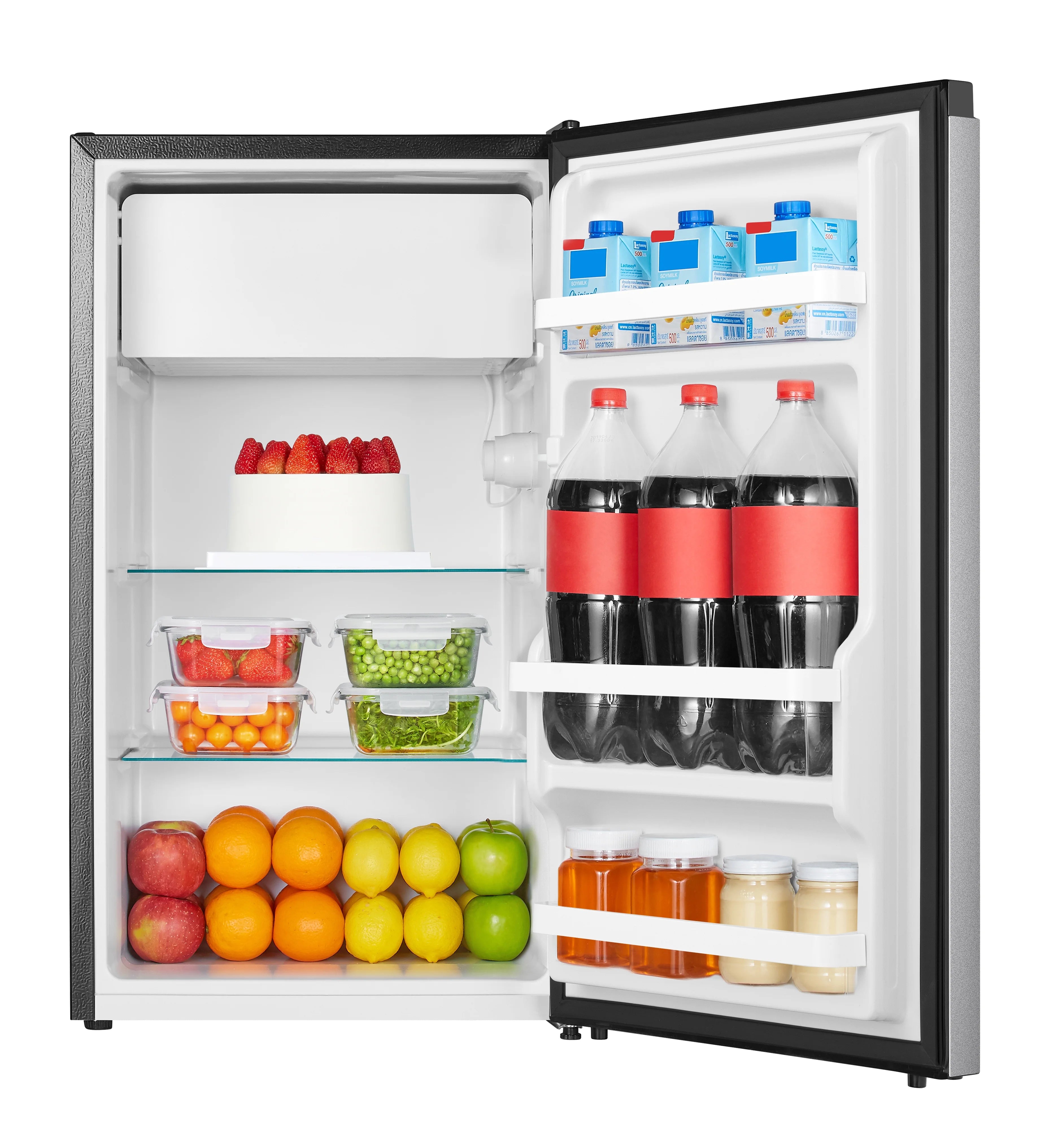 Single Door Mini Fridge with Chiller, Silver F25945