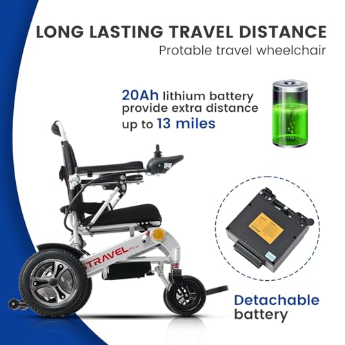 Electric Wheelchair for Adults Lightweight Foldable All Terrain M4765