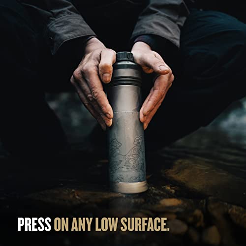 Titanium Water Purifier Filter Bottle for Hiking and Travel A227