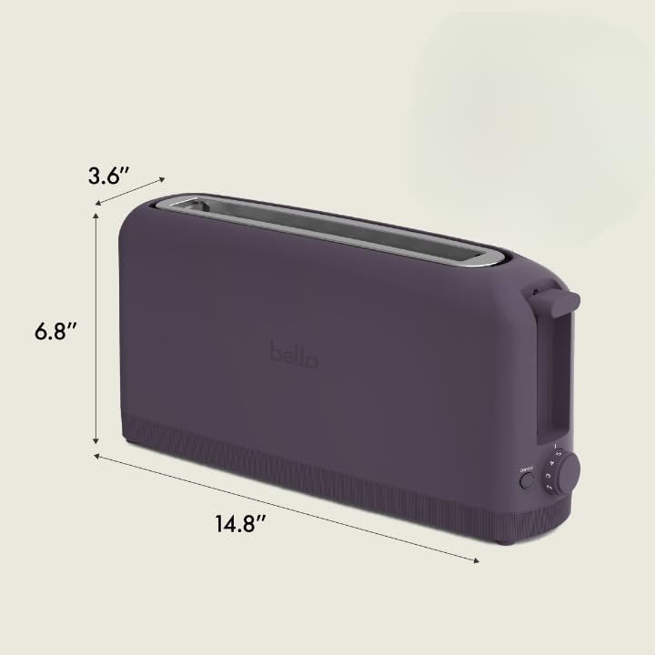 2 Slice Slim Toaster with 6 Shade Control, Reheat & Cancel, Removable Crumb Tray E366018