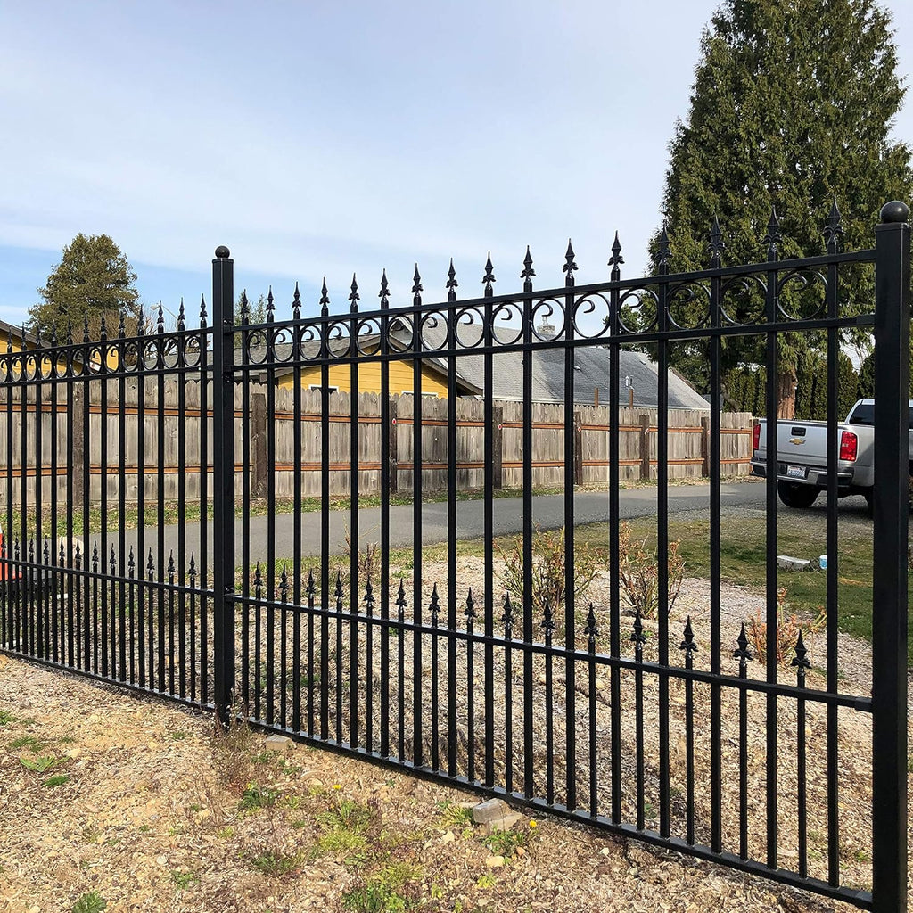 Steel Security Fence Kit 4-Panel Anti-Rust Garden Fencing J900
