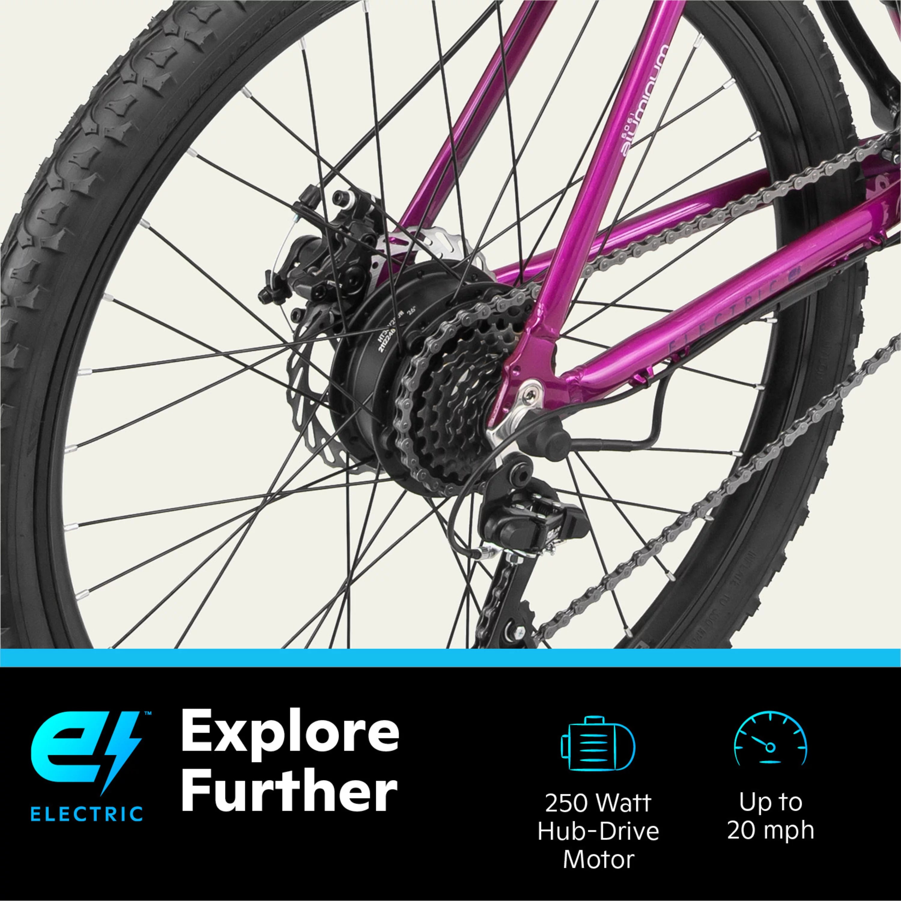 26-in. Electric Mountain Bike for Adults, 250W Motor O309