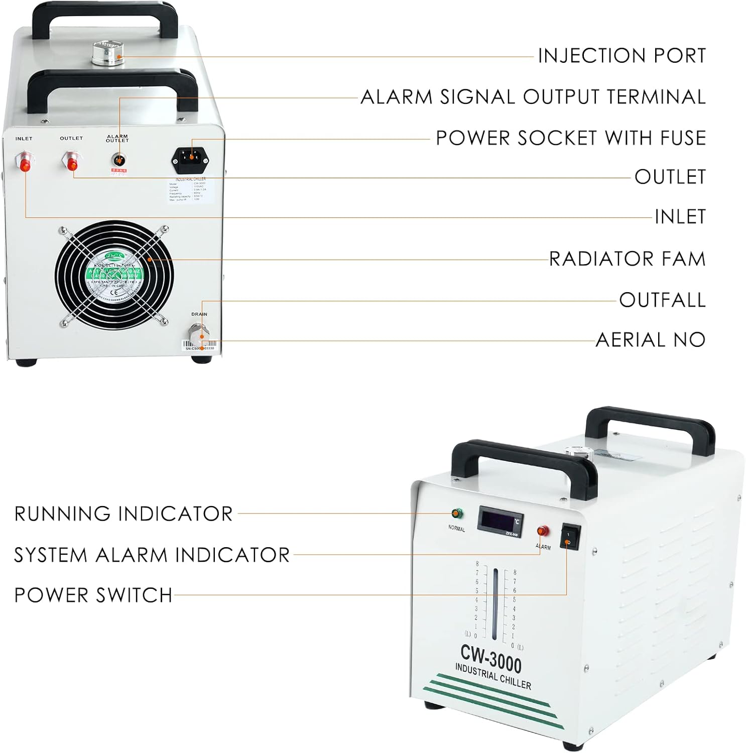 Water Chiller for Laser Engraving Machine, 110V E72445