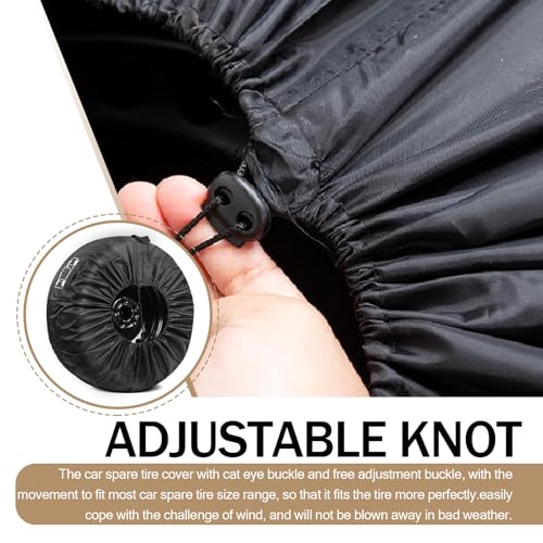 Car Spare Tire Cover, Dust and Scratch-Proof, Universal Fit with Pocket and Handle L95760