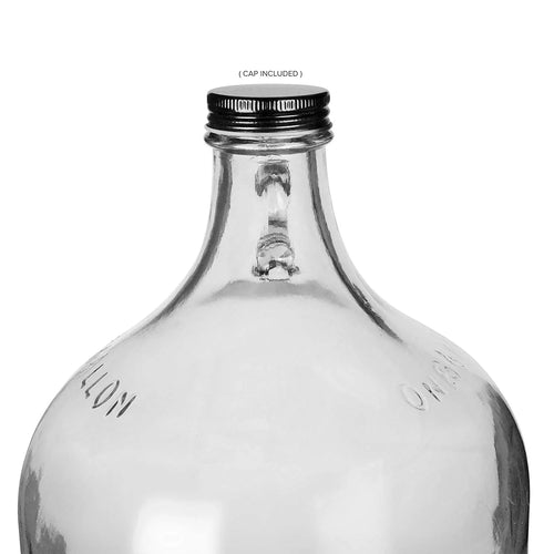 1 Gallon Glass Jug with Black Metal Screw Cap (Set of 8) C418170