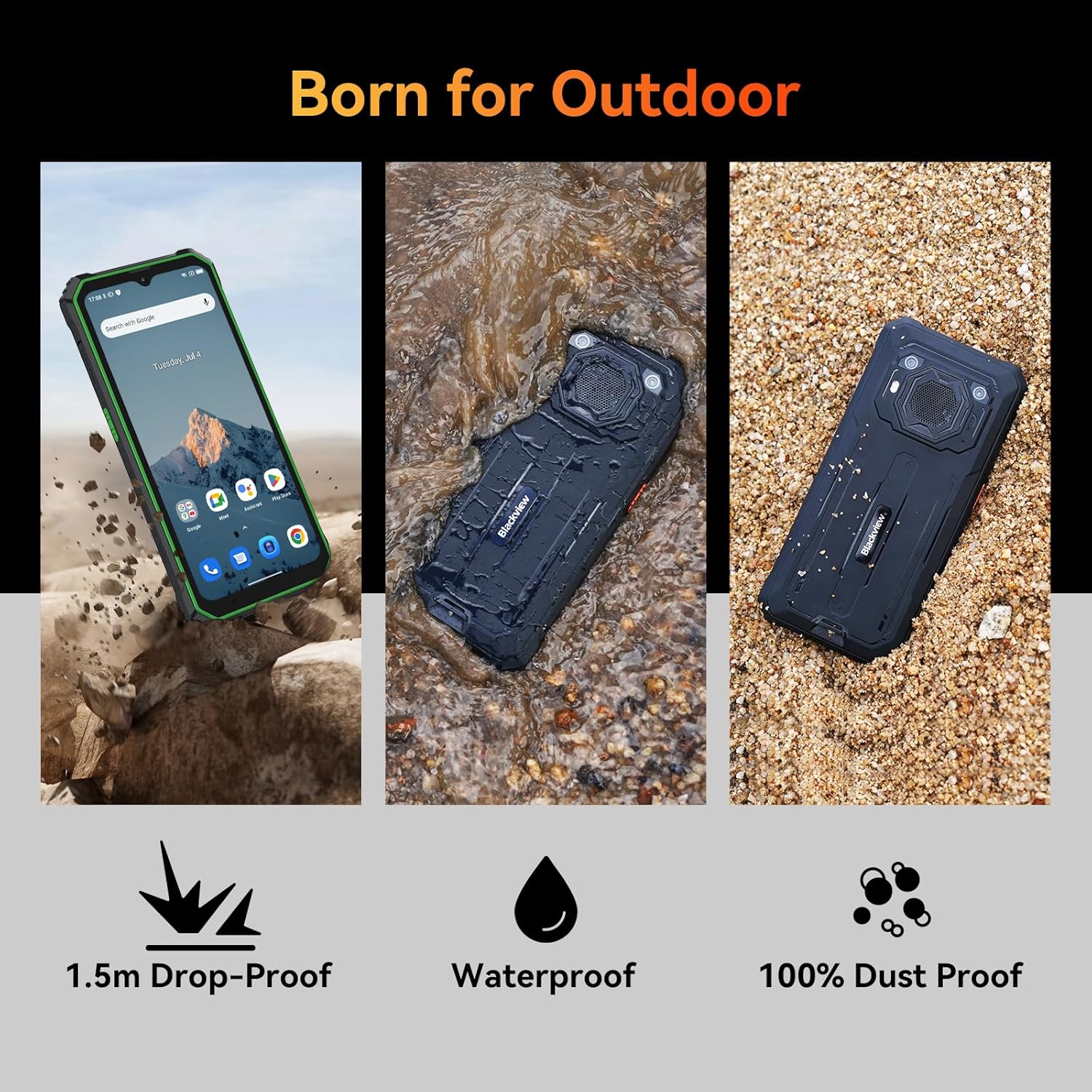 Rugged Phone Unlocked 13000mAh IP69K Waterproof M527874