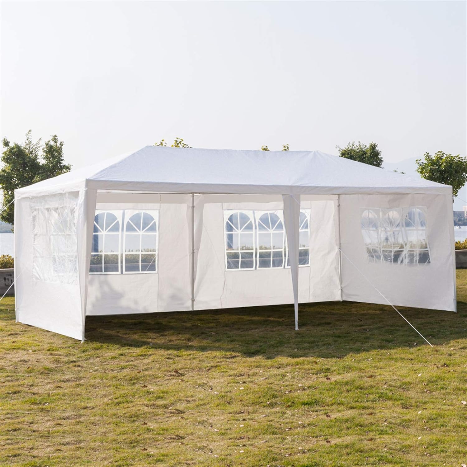 Outdoor Party Tent with Sidewalls and Windows, 10x20 U13894