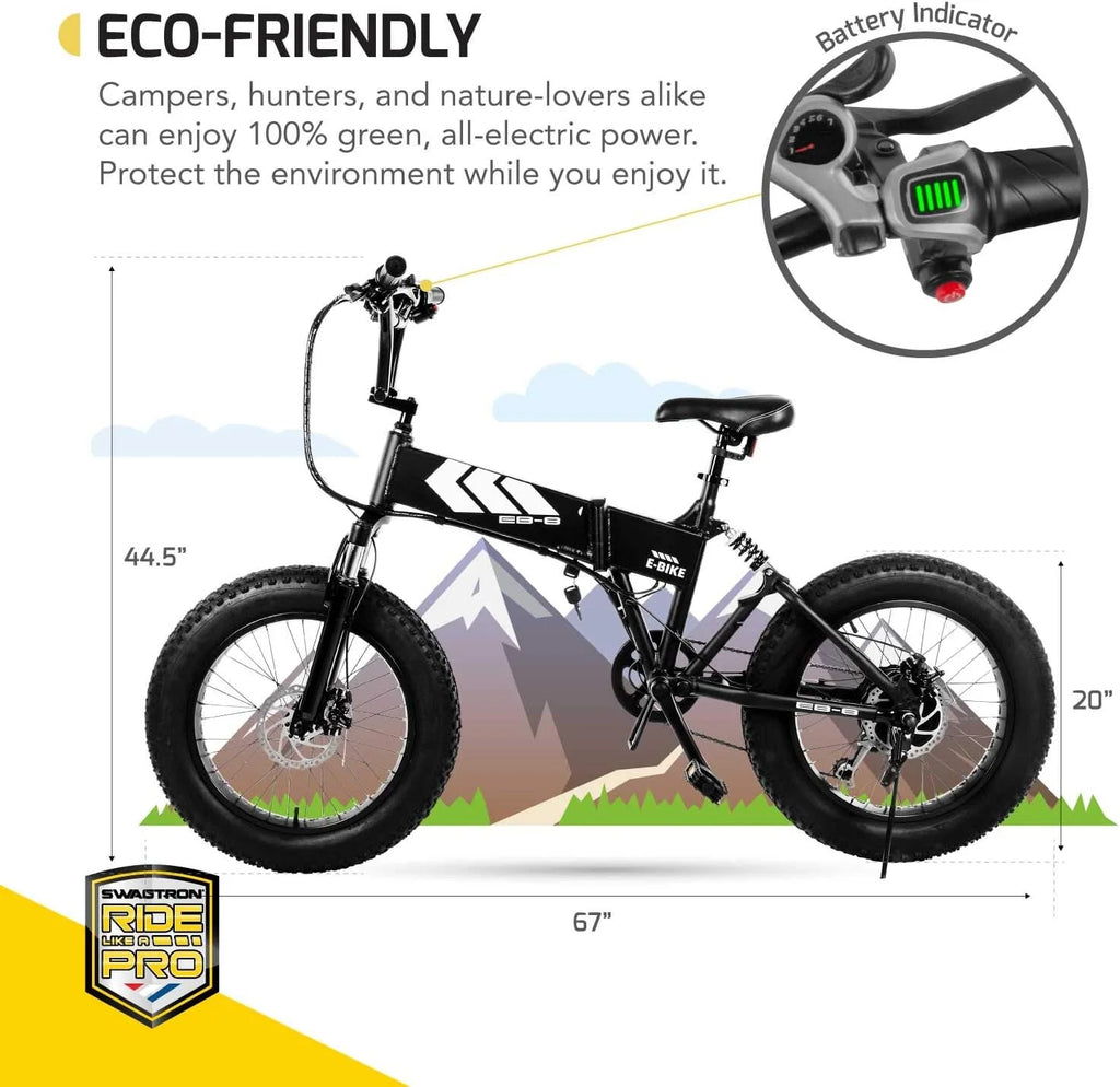 Fat Tire 650W Electric Bicycle Removable Battery Foldable Ebike for Adults B4821