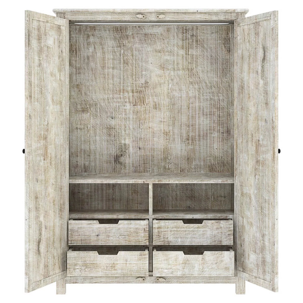 Carved Wooden Wardrobe Cabinet Q978