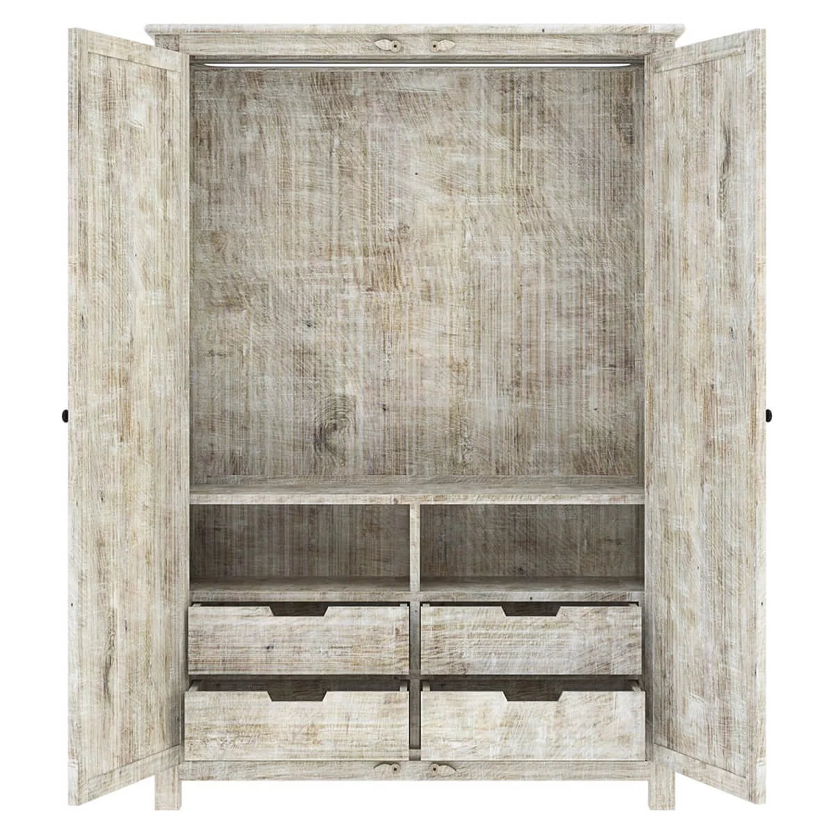 Carved Wooden Wardrobe Cabinet Q978