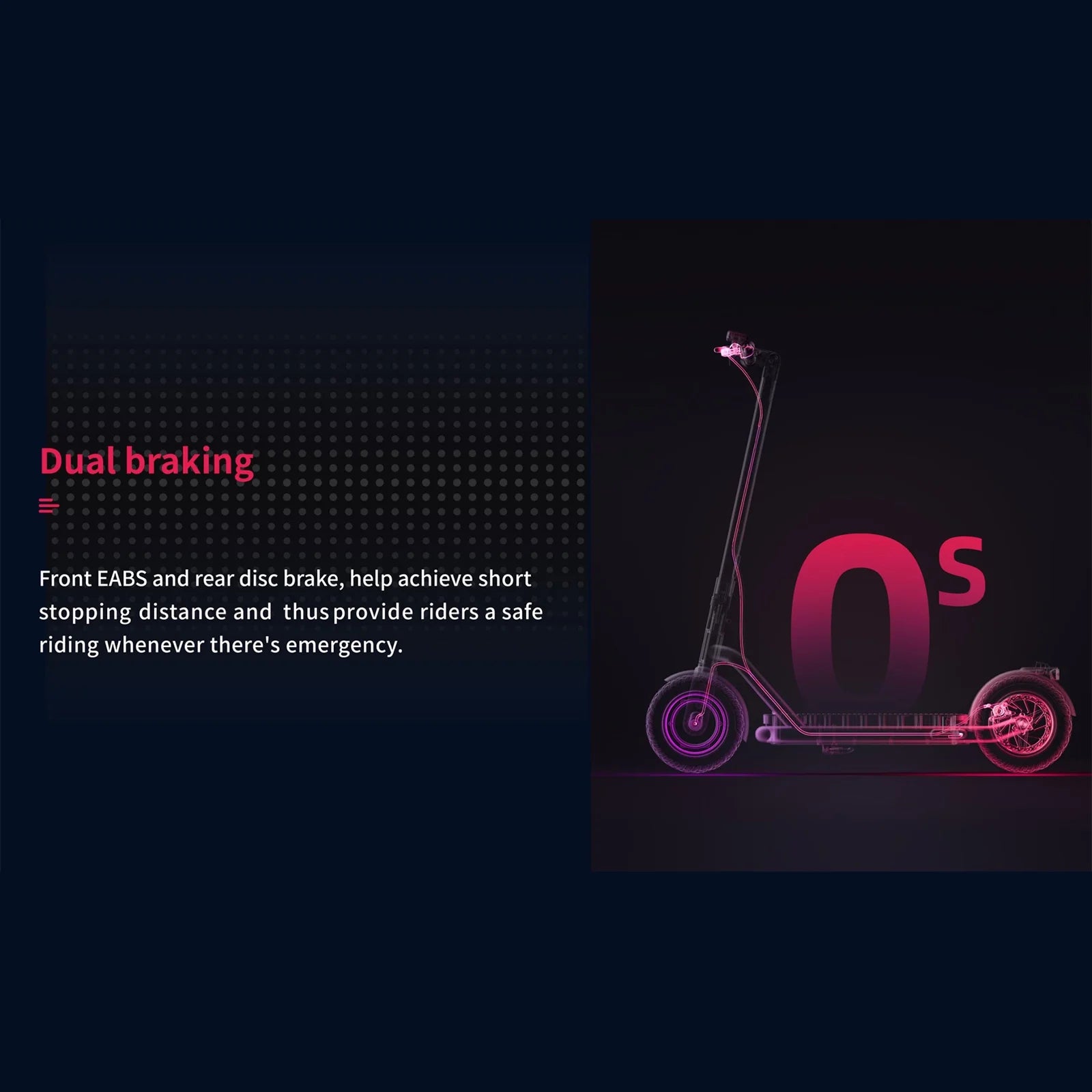 Electric Scooter 500W Motor 10'' Tires Dual-braking P8628