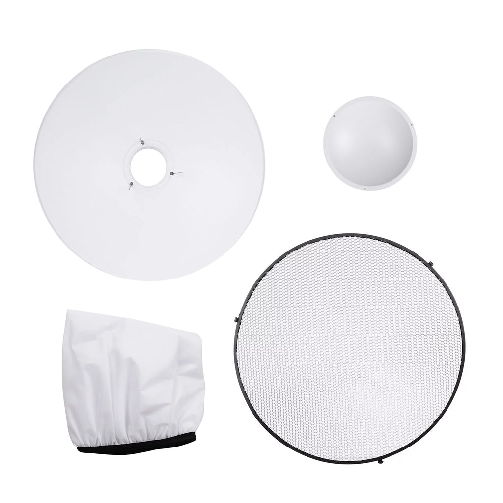 22 Inch Beauty Dish Reflector Diffuser with Honeycomb Soft Cloth for Bowens Mount A49991