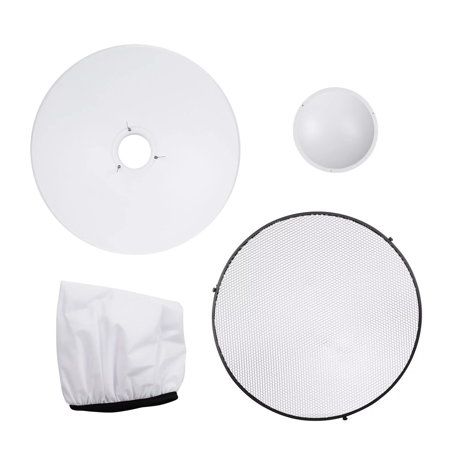 22 Inch Beauty Dish Reflector Diffuser with Honeycomb Soft Cloth for Bowens Mount A49991