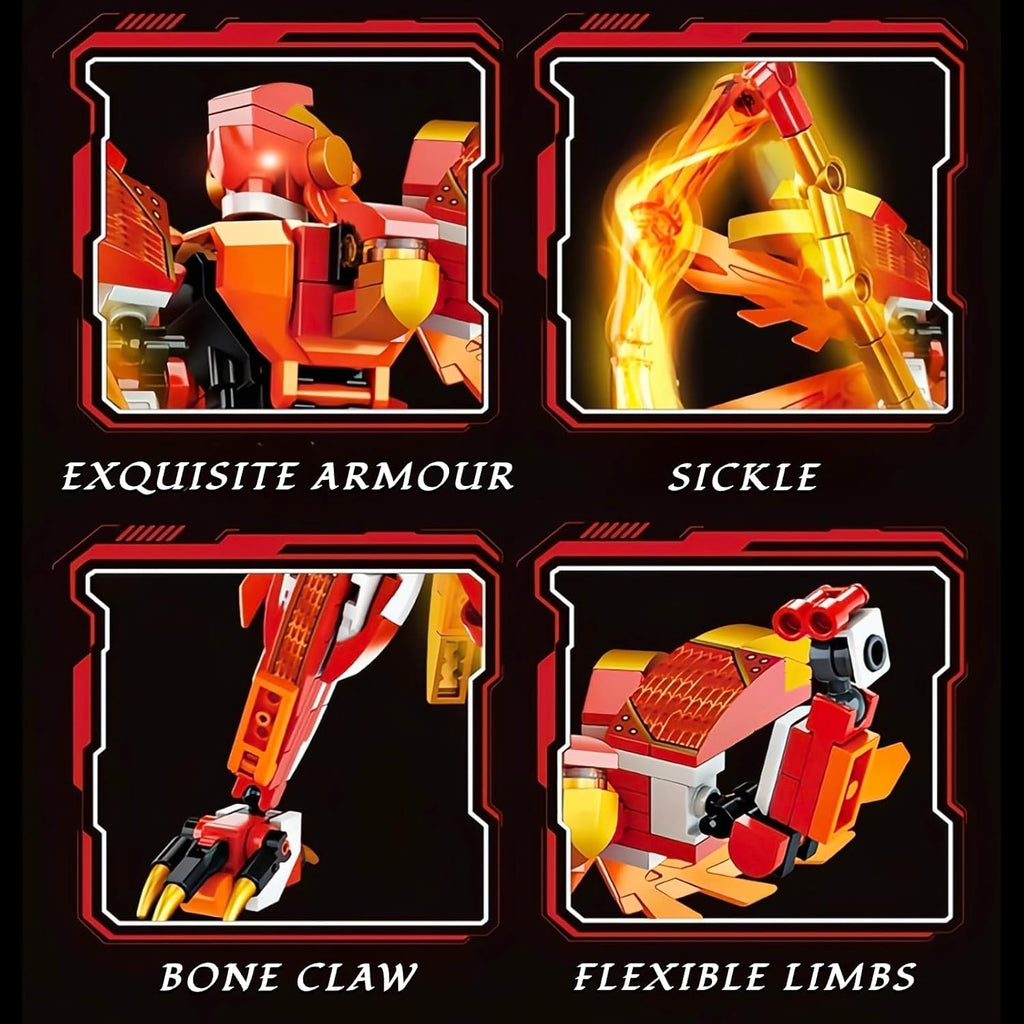Red Ninja Warrior Robot Building Blocks Set C104071