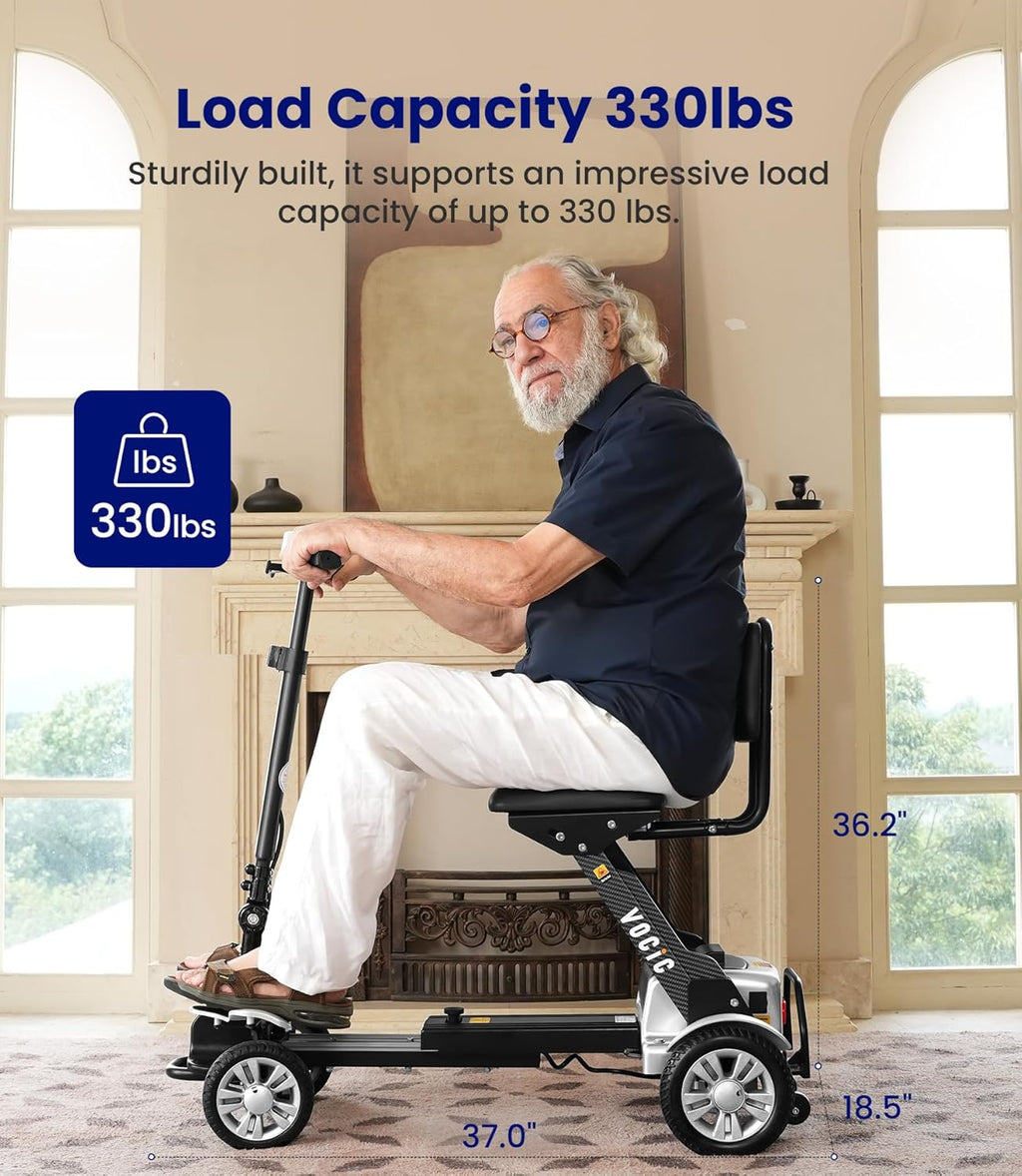 Carbon Fiber 4 Wheel Mobility Scooter for Seniors Adults O274584