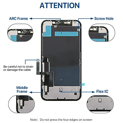 Screen Replacement 6.1" LCD Display with 3D Touch and Frame Assembly I182818
