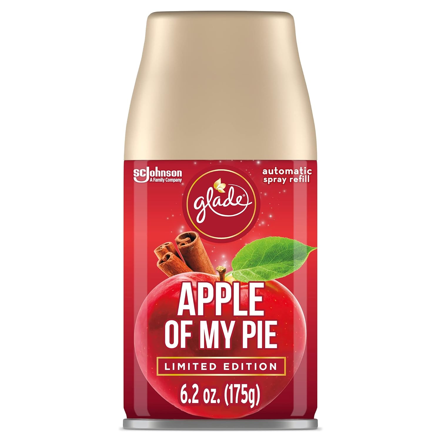 Glade Automatic Spray Refill and Holder Kit, Air Freshener for Home and Bathroom, Apple of My Pie, 6.2 Oz