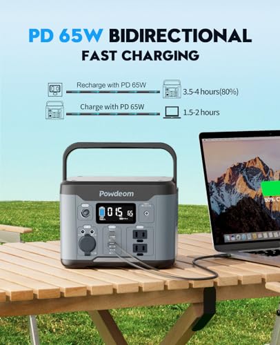 300W Portable Power Station, 296Wh Battery Backup with AC Outlet for Camping Q204