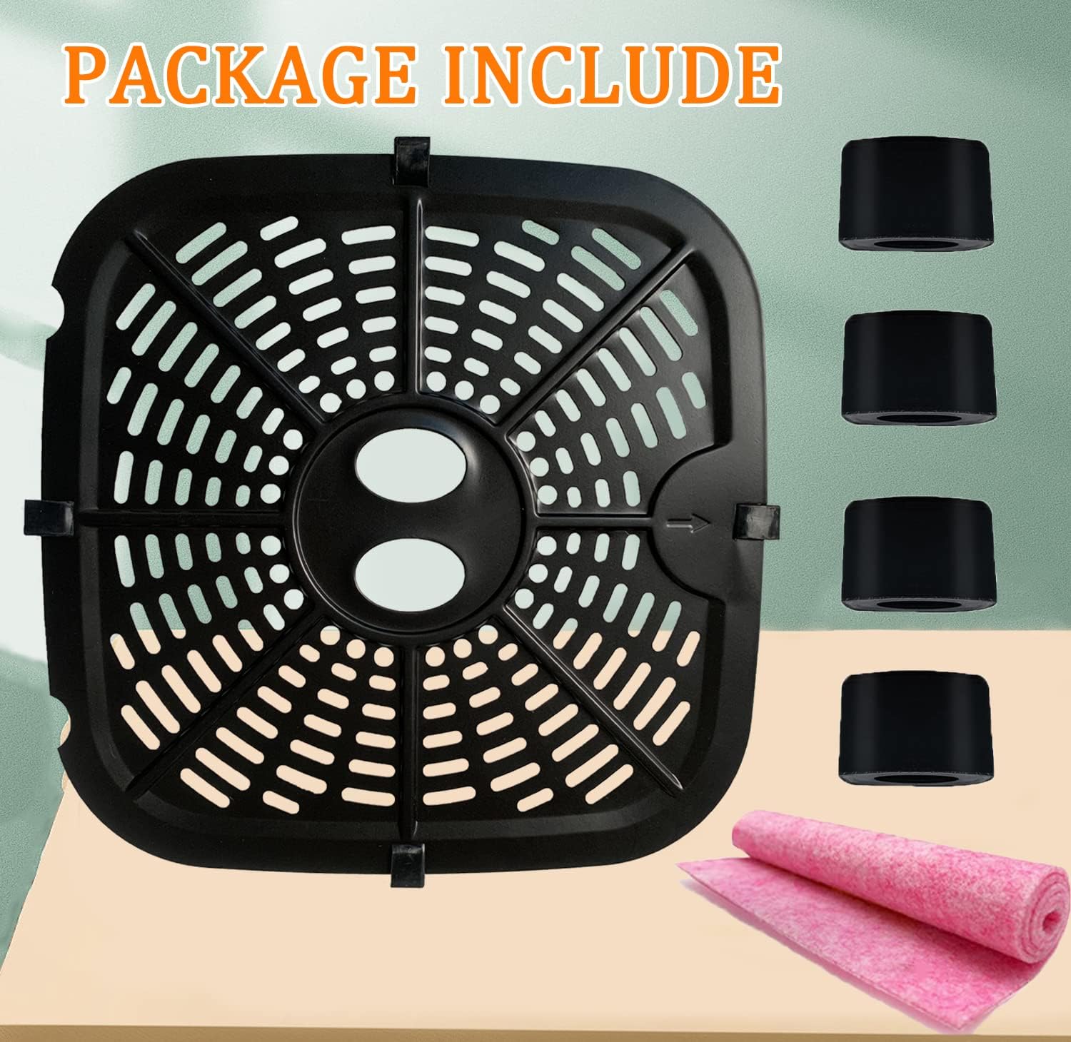 Air Fryer Replacement Crisper Tray, 9.6 Inch Double-Layer Coating Grill Plate W558635