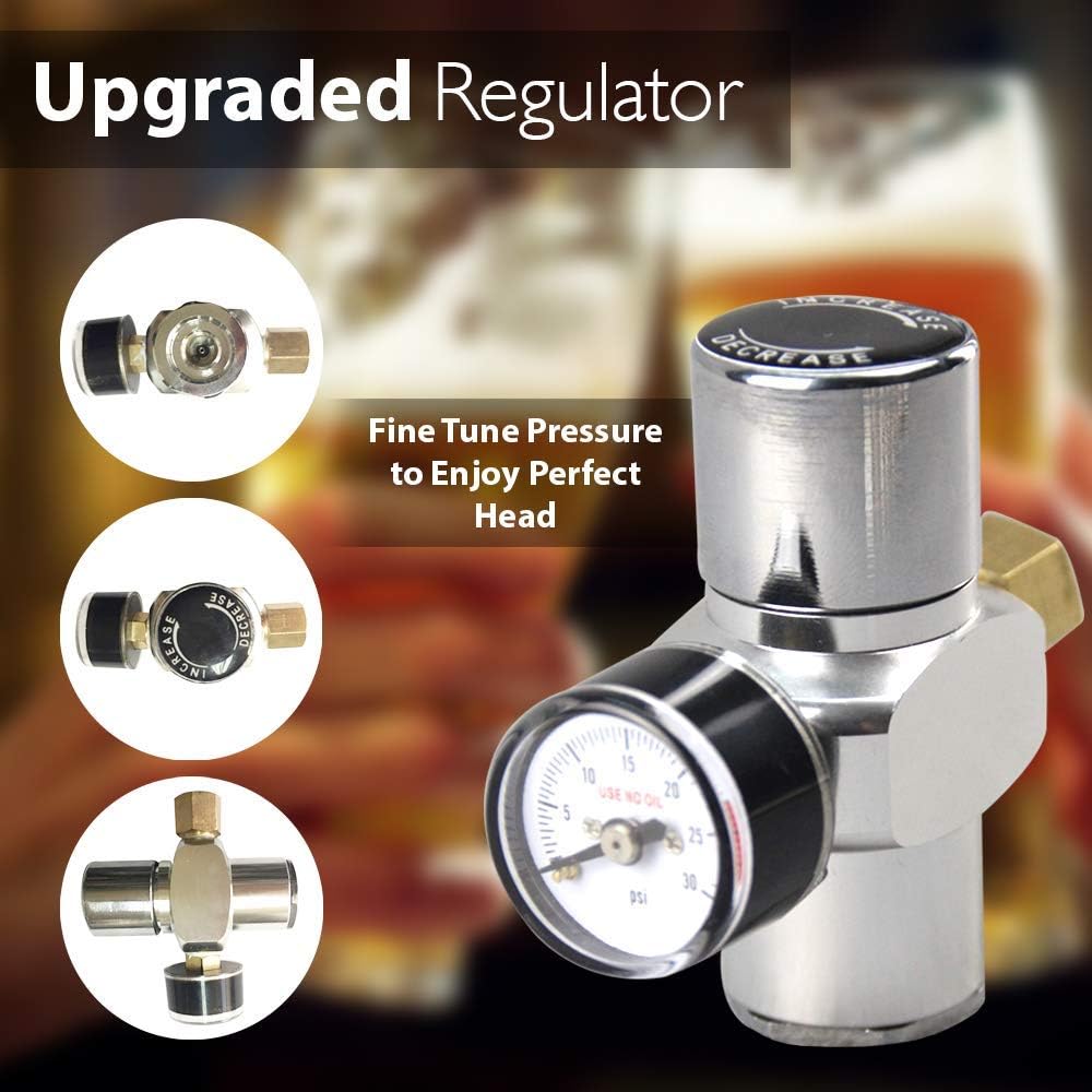64oz Stainless Steel Mini Keg Dispenser with CO2 Regulator U176902