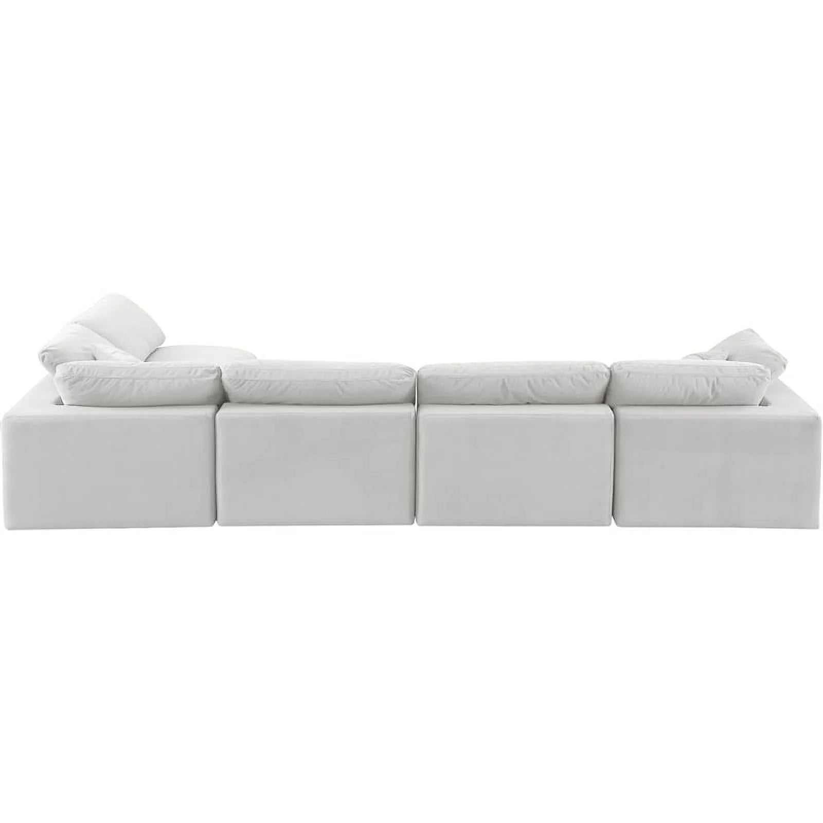 Cream Velvet Modular Sectional C1935