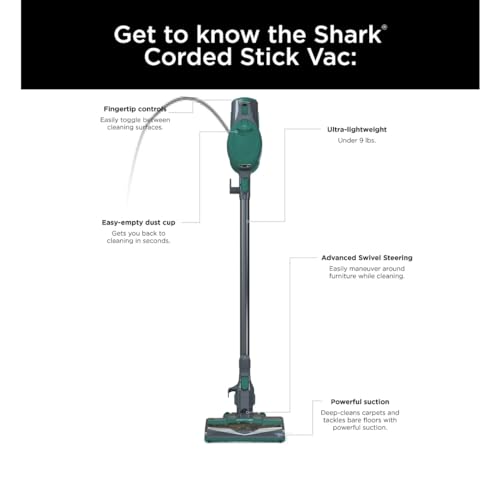 Corded Stick Vacuum with LED Headlights, XL Dust Cup, Pet Hair Pickup J914330