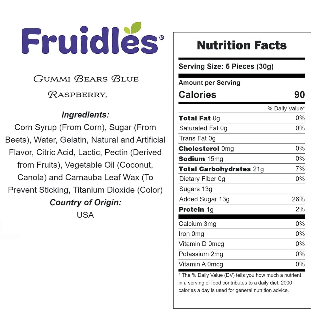 Gummi Bears Candy, Fruit Flavors, Non-GMO, 1 Pound Bag I4089