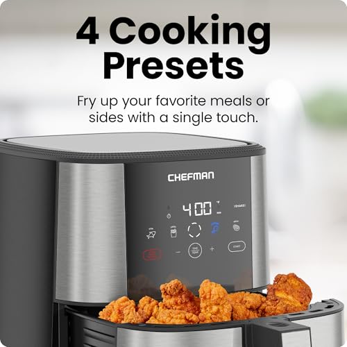 XL 8-Qt Touch Digital Air Fryer, Nonstick Dishwasher-Safe, Stainless Steel I664659