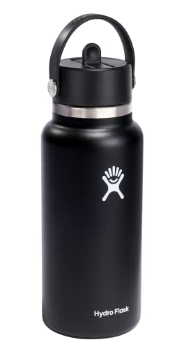 Wide Mouth insulated stainless steel water bottle with leakproof straw lid N453