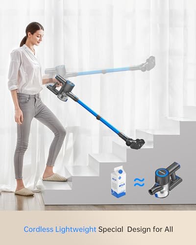 Cordless Vacuum Cleaner for Home, Lightweight Stick Vacuum with Detachable Battery F98570