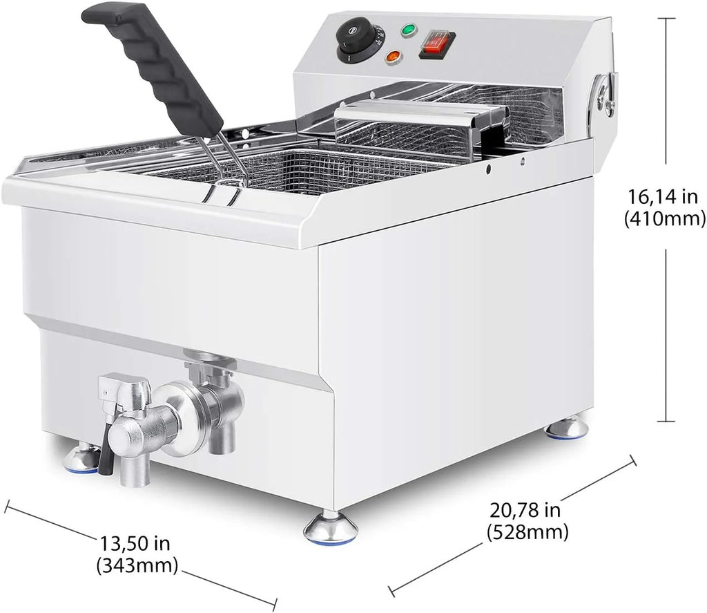 Electric Deep Fryer with Removable Basket, Stainless Steel, 17L D8079