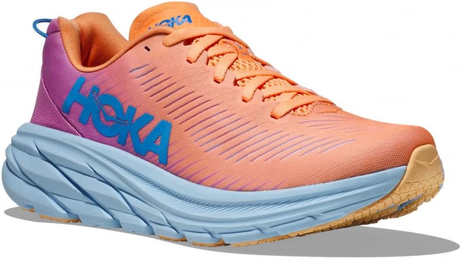 HOKA ONE ONE Women's Rincon 3 Shoes (Mock Orange/Cyclamen, us_Footwear_Size_System, Adult, Women, Numeric, Medium, Numeric_6)